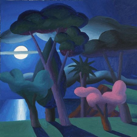 Salvo CHIARO DI LUNA, 2008 Olio su tela, cm. 50x50. Autentica su foto...