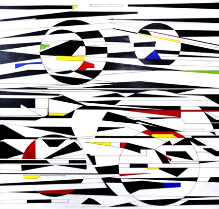 Roberto Crippa UNTITLED ,1952 Olio su tavola, cm.101x101 Autentica...