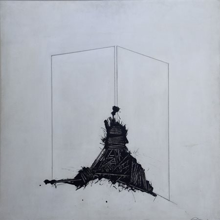 Emilio Scanavino L’ANGOLO, 1970 Olio e acrilico su tavola, cm. 80x80. Opera...