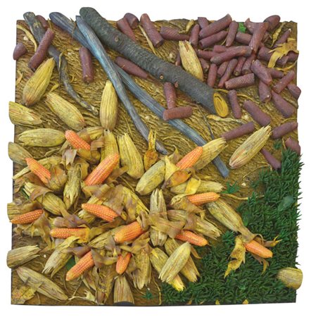 Piero Gilardi AIA CON GRANOTURCO, 2004 Puliuretano espanso, cm 145x130. Opera...