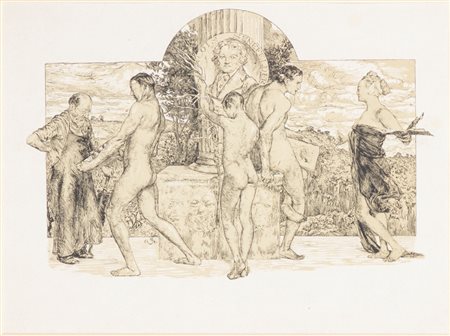 Otto Greiner (1869-1916)  - Allegoria della litografia (Omaggio a Senefelder)