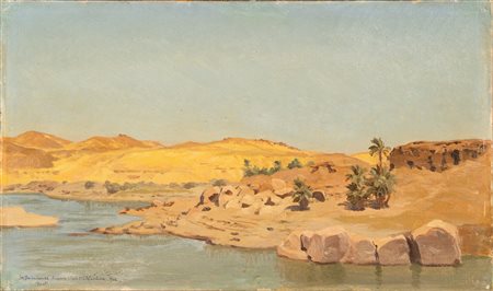 Stefan Aleksander Bakalowicz (Varsavia 1857-Roma 1947)  - Egitto, Assuan, l'Isola di Elefantina, 1904