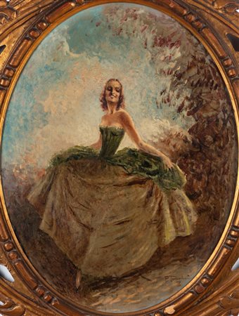 Piero Todeschini (Milano 1888-Cortenova 1945)  - Al parco, 1931