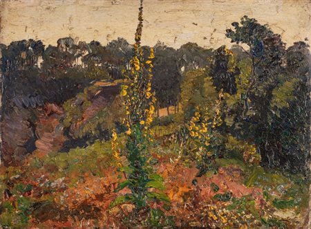 Pietro Sassi (Alessandria 1834-Roma 1905)  - Campagna alberata