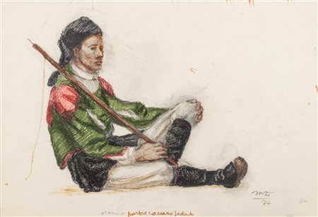 Mario Delitala (Orani 1887 Sassari-1990 1990)  - Pastore vaccaro seduto