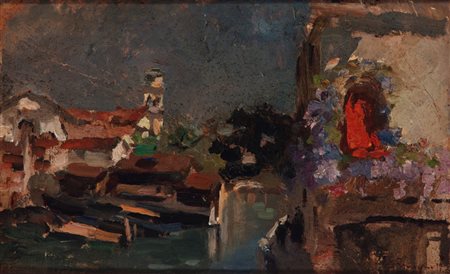 Emanuele Brugnoli (Bologna 1859-Venezia 1944)  - Venezia, San Trovaso