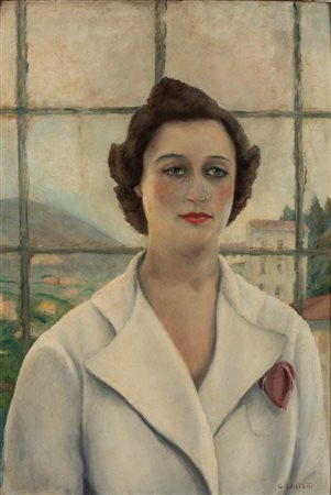 Giovanni Costetti (Reggio Emilia 1874-Settignano 1949)  - Ritratto di Emilia