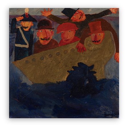 FRANZ BORGHESE (1941-2005) - Il naufragio, primi anni '70