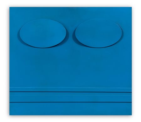 LORENZO PIEMONTI (1935-2015) - Due ovali blu nel blu, 1966