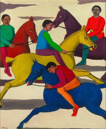 Pompeo Borra (Milano 1898-1973)  - Cavalieri