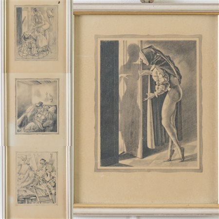 Da Umberto Brunelleschi (Montemurlo 1879 - Parigi 1949). Lotto di quattro stampe su carta.