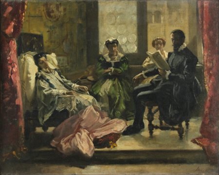 Domenico Morelli Napoli 1826 – 1901 Torquato Tasso legge la Gerusalemme...