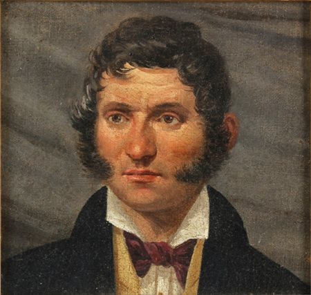 ELISEO SALA Milano 1813 - Rancate di Triuggio 1879 Ritratto maschile olio su...
