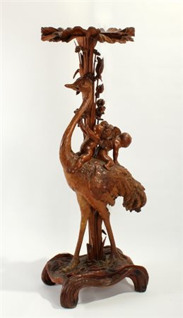 SCULTORE FRANCESE ART NOUVEAU Scultura in legno scolpito a tutto tondo...