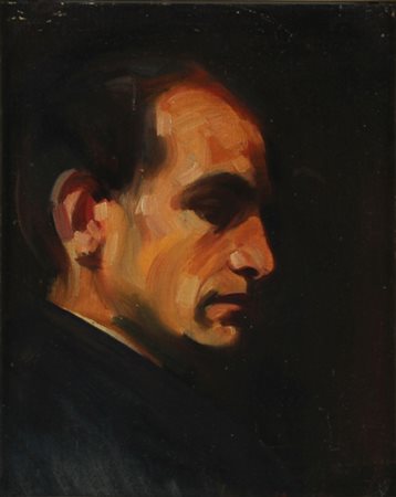 PIERO MARTINA Torino 1912 - 1982 Autoritratto, 1945 ca. Olio su tela...