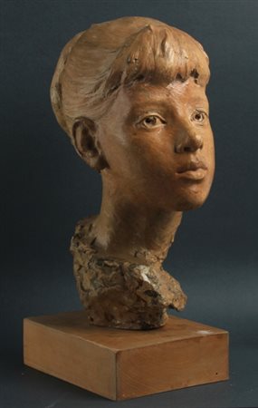 VENANZIO CROCETTI Giulianova 1913 Volto di giovane donna, 1960 Terracotta cm....