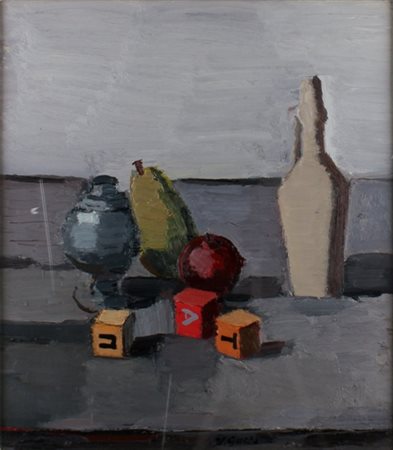 VIRGILIO GUZZI Molfetta 1902 - Roma 1978 Dedicata a Vermeer, 1974 Olio su...