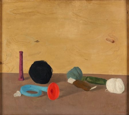 EMANUELE CAVALLI Lucera 1904 - Firenze 1981 Composizione con gomitoli di...