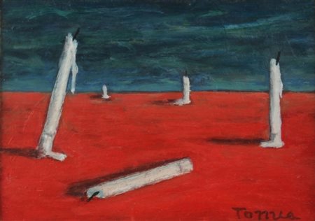 FIORENZO TOMEA Zoppè di Cadore 1910 - Milano 1960 Candele in paesaggio, 1940...