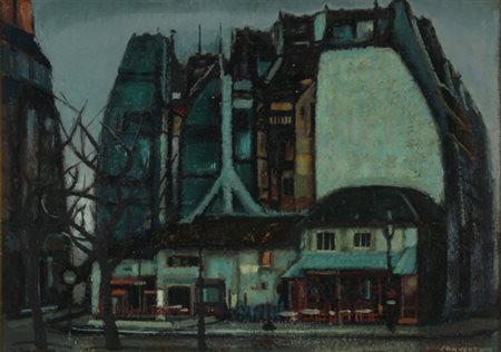 ROMANO CONVERSANO Rovigno d'Istria 1920 Parigi, 1950 ca. Olio su tavoletta...