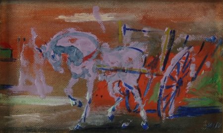 ALIGI SASSU Milano 1912 - Palma de Majorca 2000 Carretto con cavallo, 1950...