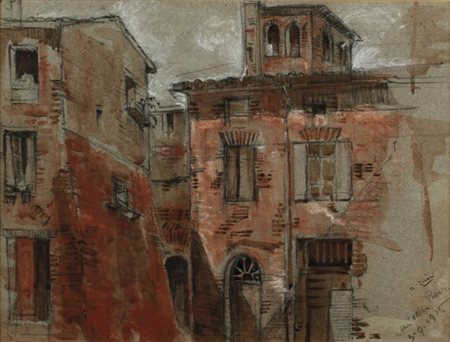 ALBERTO ZIVERI Roma 1908 - 1990 Città della Pieve, 1935 Tecnica mista su...