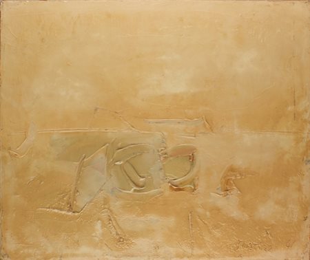 SERGIO SCATIZZI Gragnano 1918 Natura morta, 1961 Olio materico tonale su tela...