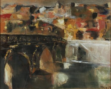 UGO ATTARDI Sori, Genova 1923 Roma, 1959 Olio su tela, cm. 80 x 100 Firma e...