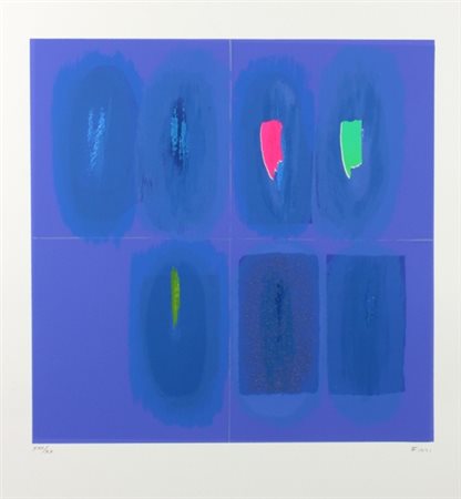 ENNIO FINZI Venezia 1931 I versi del colore Cinque serigrafie materiche, ex....