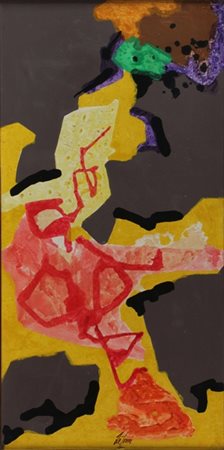 ENRICO DE TOMI Venezia 1912 - Roma 1983 Astratto, 1955 ca. Olio su tela, cm....