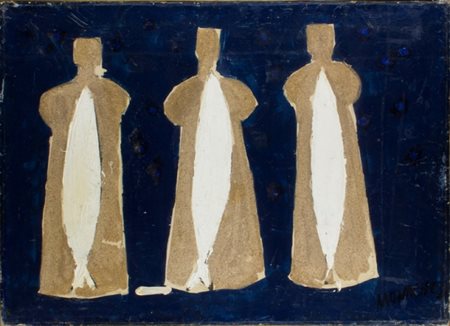 SANTE MONACHESI Macerata 1910 - Roma 1991 Natuta morta nella caserma, 1960...