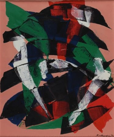 LUIGI MONTANARINI Firenze 1906 - 1998 Astratto, 1973 Olio su tela, cm. 60 x...