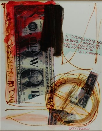 ANTONIO DEL DONNO Benevento 1927 Senza titolo Tecnica mista su tela, cm. 90 x...