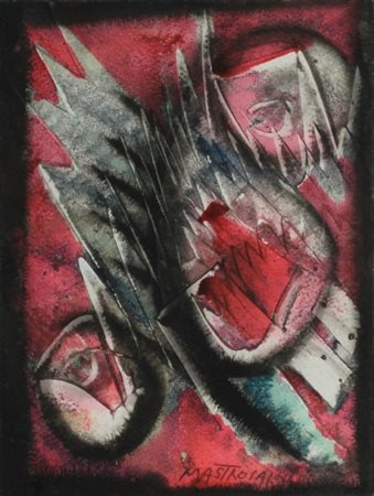 UMBERTO MASTROIANNI Fontana Liri 1910 - Roma 1998 Astratto, 1955 ca....