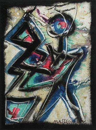 UMBERTO MASTROIANNI Fontana Liri 1910 - Roma 1998 Figura astratta Tecnica...