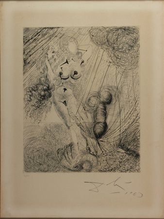 SALVADOR DALI' Figueras 1904 - 1989 Mythologi, 1963 Acquaforte, ex. 91/150...