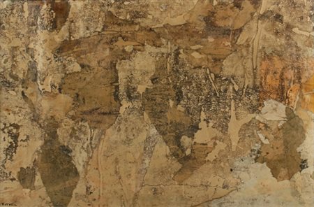 MIMMO ROTELLA Catanzaro 1918 - Milano 2006 Ex Abrupto, 1958 Tecnica mista,...