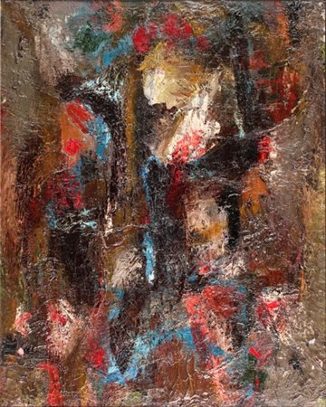 ARTURO CARMASSI Lucca 1925 Senza titolo, 06, 08,1954 Olio materico su tela...