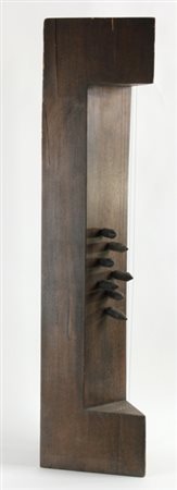 POL BURY Belgio 1922 - 2005 Guitare, 1968 Scultura in legno e corde con...