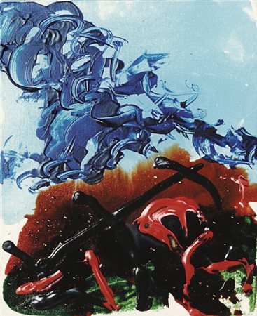 MARIO SCHIFANO Homs 1934- Roma 1998 Senza titolo, 1992 smalto e acrilico su...