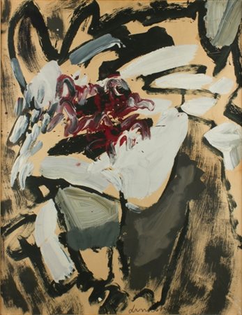 BENGT LINDSTROM Storsjökapell 1925 - 2008 Astratto, 1961 Olio su carta...