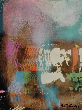 MIMMO ROTELLA Catanzaro 1918 - Milano 2006 Senza titolo, 1973 Effasage, cm....