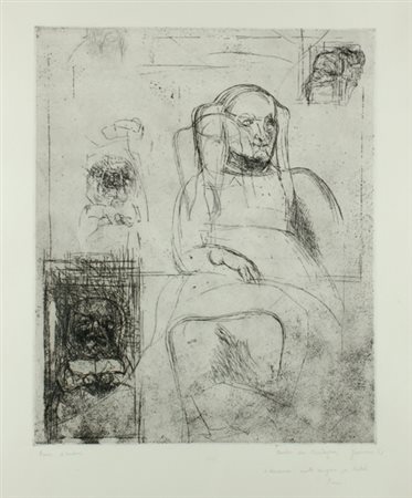 PIERO GUCCIONE Scicli 1935 Studio da Mantegna, 1963 Puntasecca e...