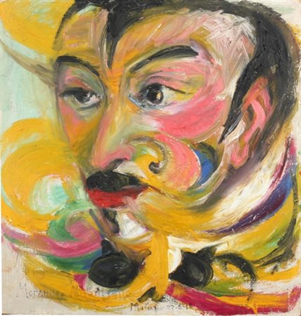 PIER LUIGI MORANDO 1892 - 1980 Autoritratto, 1918 Olio su catoncino cm. 28,5...