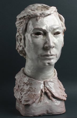 EDOARDO CECCARDI Italia 1934 Autoritratto, 1975 Scultura in ceramica a smalto...