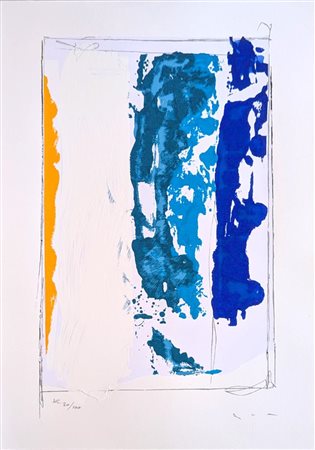 Mario Schifano (Homs, 20/09/1934 - Roma, 26/01/1998) 
Senza Titolo 
Serigrafia materica cm 50x70