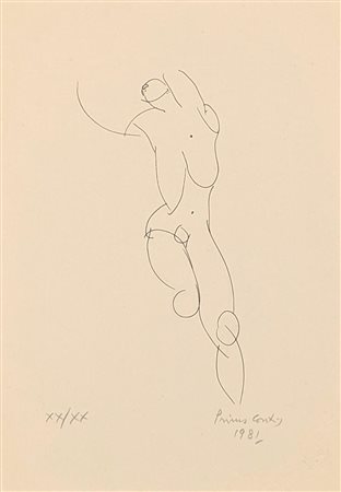 Umberto Primo Conti (Firenze, 1900 - Fiesole, 1988) 
Nudo 1981
litografia cm 49,5x35