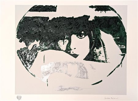 Giosetta Fioroni (Roma, 1932 - ) 
Doppio Liberty Green 
Serigrafia polimaterica e carborundum a colori su carta HAHNEMUHLE 400gr cm 70x100