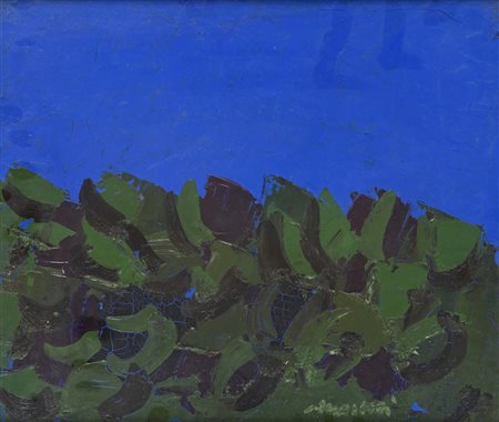 Ennio Morlotti Natura Morta Olio su tela cm 35,5x41,5 - in cornice cm 46x52...