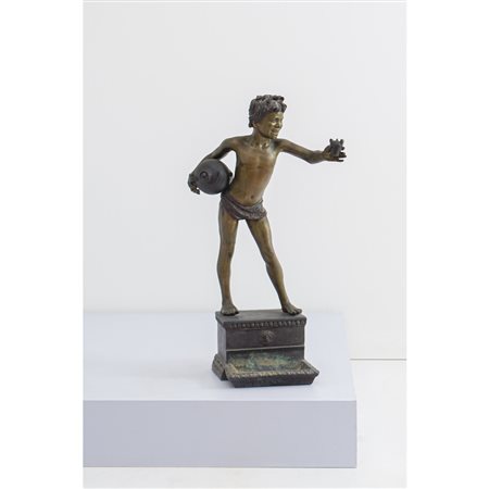 SCULTORE NAPOLETANO INIZI XX SECOLO, Scultura in antimonio